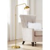 360 Lighting Camila Modern 56" Tall Standing Floor Lamp Skinny Pharmacy Style Adjustable Height Foot Switch Gold Metal Brass Finish Globe White Shade - 2 of 4