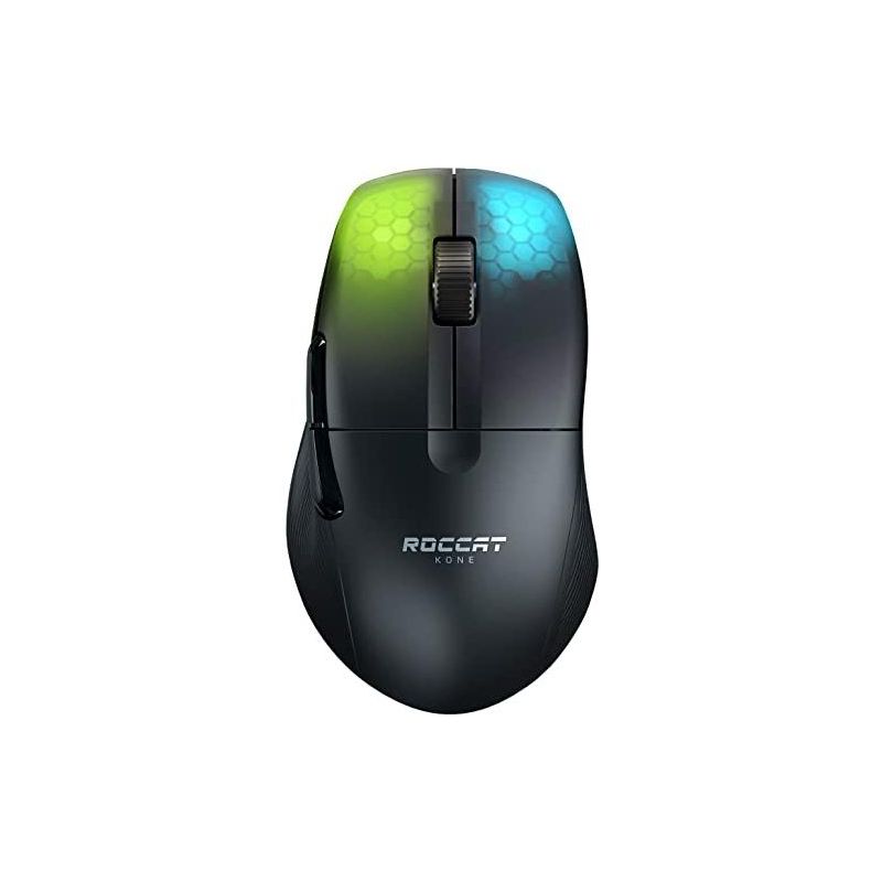 ROCCAT Kone Pro Air Gaming PC Wireless Mouse, Bluetooth Ergonomic Performance Computer Mouse 100+ Hour Battery Life, Black, 1 of 9