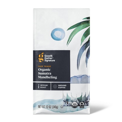 Signature Coffee Organic Sumatra Mandheling Medium Roast Ground 