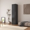 Vynxaria Stackable Wall Mounted Storage Cabinet, 15.75" D x 15.75" W x 70.87" H,black - 4 of 4