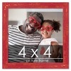 PosterPalooza | Square Shabby Chic Red Picture Frame - UV Acrylic, Foam Board Backing, Hanging Hardware - 2 of 4