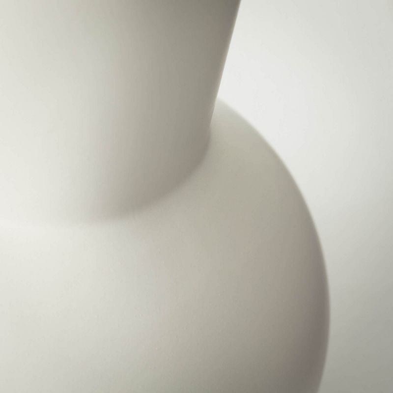 Sullivans 12" Modern Matte White Gourd Vase, Ceramic, 2 of 4