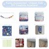 LOVSON Jack Metal Junior House Twin Loft Bed with Slide and Superhero-Themed Red and Blue Curtain Set - 4 of 4