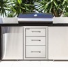 VEVOR 18x23 Inch Outdoor Kitchen Stainless Steel Triple Access BBQ Drawers with Chrome Handle, 18 x23 x 23 Inch,Silver - 2 of 4
