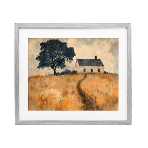 Stupell Industries Impressionist House on Hilltop Framed Print Under Glass - 1 of 4
