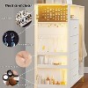 PAKASEPT 4 Drawers Dresser with Jewelry Cabinet, Wood Chest of Drawer with Clothes Rack, Charging Station & LED Lights - 3 of 4
