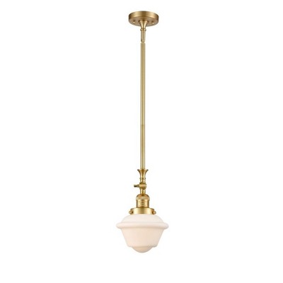 Oxford - 1 Light Stem Hung Tiltable Mini Pendant In Traditional Style-12 Inches Tall and 7.5 Inches Wide