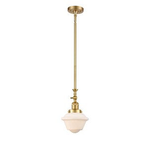 Oxford - 1 Light Stem Hung Tiltable Mini Pendant In Traditional Style-12 Inches Tall and 7.5 Inches Wide - 1 of 1