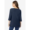 Woman Within Women's Plus Size Perfect Three-Quarter Sleeve Boatneck Tee - 3 of 4