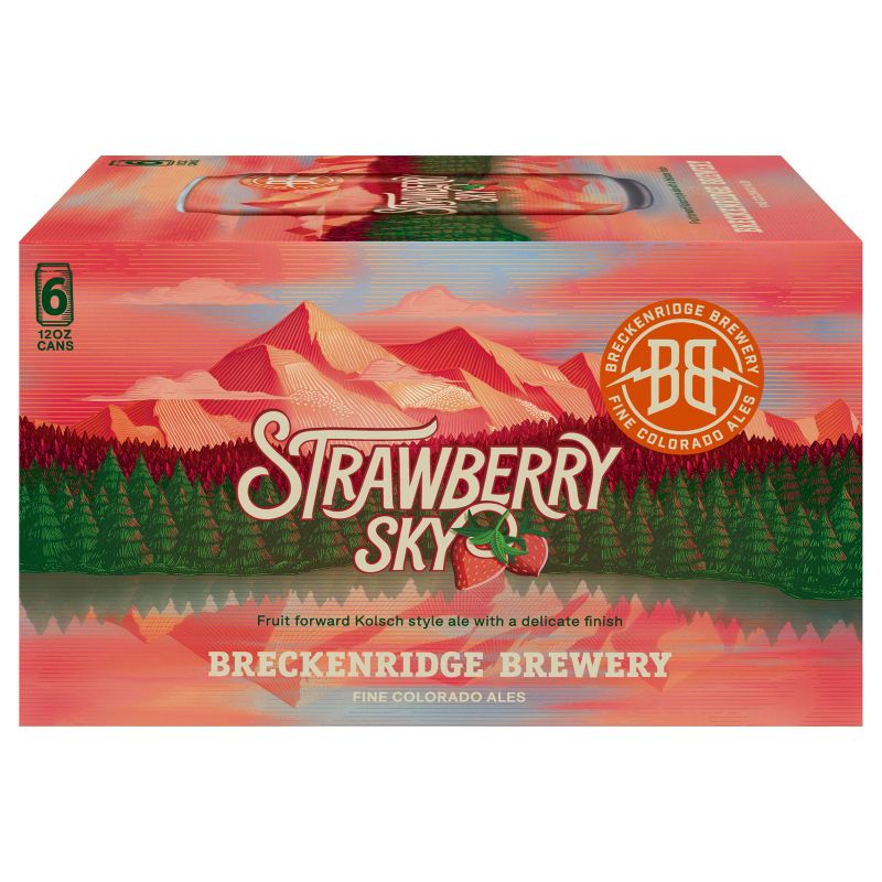 Breckenridge Strawberry Sky Kolsch Beer - 6pk/12 fl oz Cans, 1 of 9