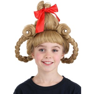 HalloweenCostumes.com One Size Fits Most Girl Child Deluxe Christmas Girl Wig, Red/Yellow - 1 of 1