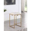 Coaster Set of 2 Nadia Modern Upholstered Square Counter Height Barstools Beige/Gold - 2 of 4