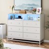 Whizmax 6 Drawer Double Dresser TV Stand, Bedroom Dresser with Power Outlet & LED Light, Wood Dresser for Room, Hallway - 2 of 4