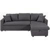 87.4" L-Shaped Sectional Sleeper Sofa Bed with Storage - 4 of 4