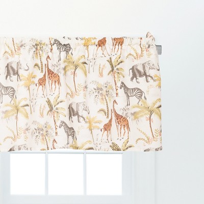 White Cotton Coastal Starfish Print Valance