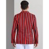 INSPIRE CHIC Men's Peak Lapel Double-Breasted Business Stripe Blazers - 3 of 4