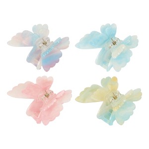 Unique Bargains Women's Elegant Butterfly Hair Clips 2.60"x2.40"x1.54" Multicolor 4 Pcs - 1 of 3