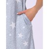 INSPIRE CHIC Women's Soft Sleeveless Short Pleated Wide Strap Sleep Dress with Pockets - 4 of 4