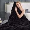 Aoibox Faux Fur Throw Blanket for Couch, Ultra Soft Plush Striped Blanket for Sofa Bedroom Living Room, Cozy Warm Decorative - 2 of 4