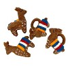 Slickblue Colorful Llama Napkin Rings - Set of Four Handmade Felt Rings, 4"x3" with 2" Diameter, Dark & Light Brown Options - 2 of 3