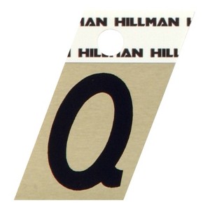 Hillman 1.5 in. Reflective Black Aluminum Self-Adhesive Letter Q 1 pc (Case of 6) - 1 of 1