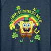 Women's - SpongeBob Squarepants - Spongebob Happy St Patricks Day Lightweight French Terry Wide Neck Long Sleeve Shirt - 2 of 4