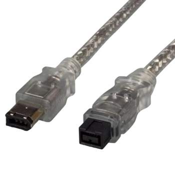 Sanoxy 10ft IEEE 1394b FireWire 800 9-pin to 6-pin, Clear