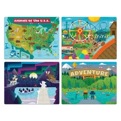 Chuckle & Roar 4 Pack Tray Kids Puzzles - 168pc