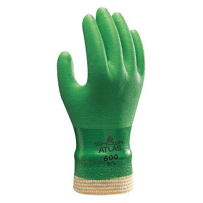 Showa  Coated Gloves,Green,XL,PR 600XL-10