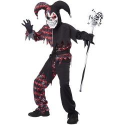 California Costumes Wicked Evil Jester Child Costume (red/black 
