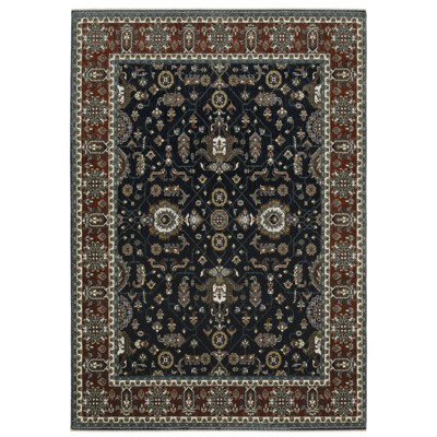Oriental Weavers Vivian VI05A Navy/ Rust Indoor Area Rug - 3'10" x 5'5"
