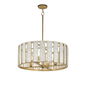 Maxim Lighting Miramar 4 - Light Pendant in  Capiz/Natural Aged Brass - 1 of 1