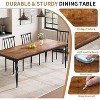 71 Inch Farmhouse Dining Table for 6-8 People, Rectangular Wood Kitchen Table with Heavy Duty Legs, for Dining Room Kitchen - 3 of 4