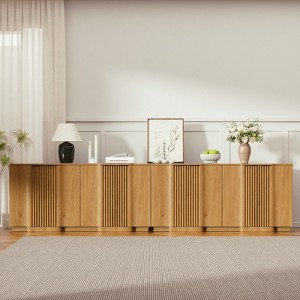 Brafab Modern Buffet Cabinet with Fluted Doors, Accent Sideboard Storage Credenza Multifunctional Console Table for Living Room, Dining Room - 1 of 4