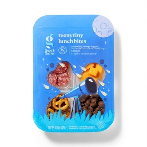 Sausage Nuggets, Cheddar, Mini Pretzels & Chocolate Chips Teeny Tiny Lunch Bites - 2.9oz - Good & Gather™ - 1 of 3