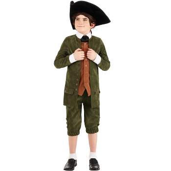 HalloweenCostumes.com Small   Colonial Costume for Kids, Black/Green/Brown