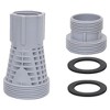 vidaXL Hose Connector Set of 2 Grey Plastic Durable Hose Connector - 4 of 4