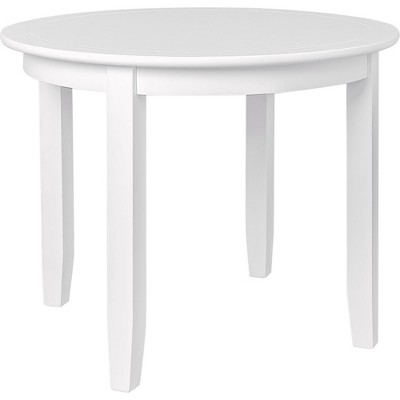 HomeRoots 39" White Solid Wood Round Top Dining Table
