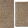 Knightsbridge Stylish And Comfortable Traditional Summer Tile Design 2 PC Cotton Bath Rug Set 20"x30" & 24"x40" Silver - 4 of 4