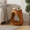 VYNXARIA Hollow Side Table, Wood-like texture,antique brown Color - 2 of 4