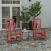 Merrick Lane Set of 2  Poly Resin Indoor/Outdoor Rocking Chairs - 2 of 4