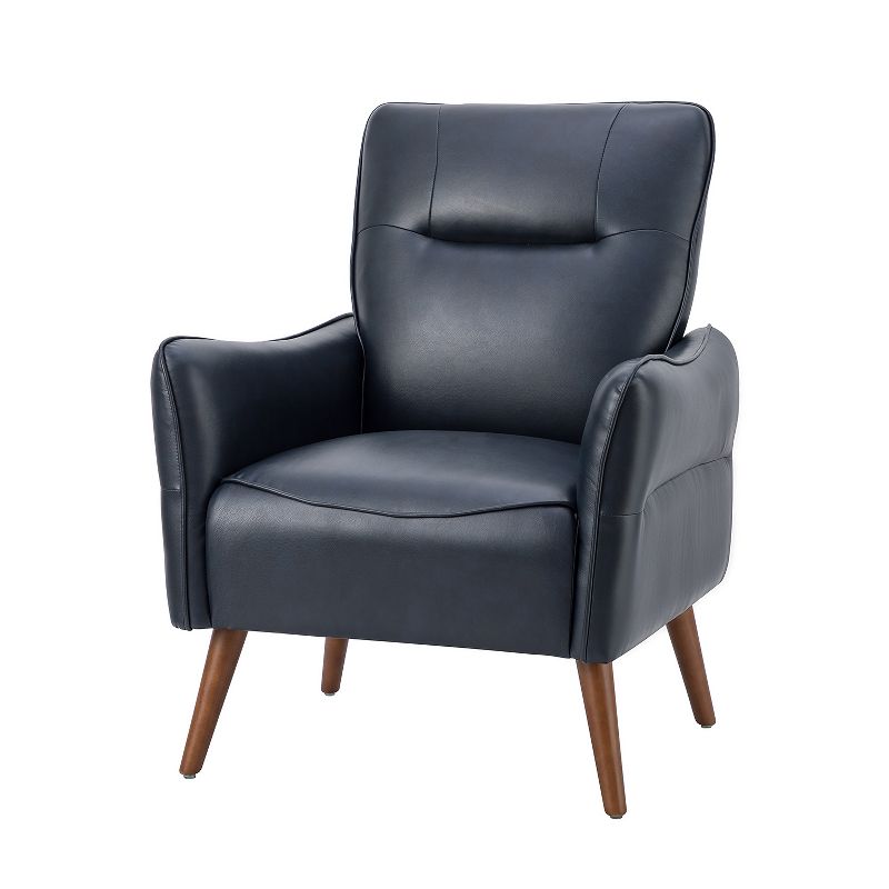 Alzira Vegan Leather Armchair with Tufted Back | KARAT HOME, 2 of 12