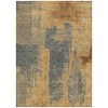 Gold And Charcoal Abstract Washable Indoor Outdoor Area Rug - 4 of 4