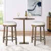 TUYOHW Swivel Bar Stools Set of 2,Wood Counter Height Bar Chairs with Upholstered Seat,Dining Stools for Living Room,Kitchen,Cafe - 2 of 4