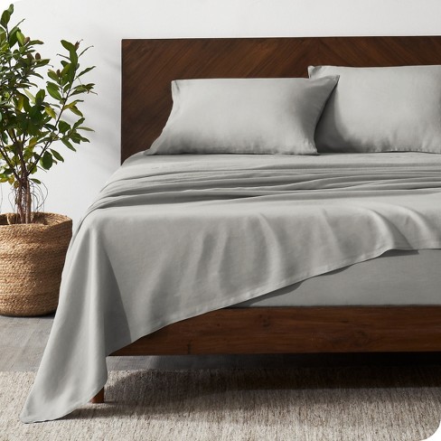 Linen Glacier Grey Full Bed Sheet Set By Bare Home : Target