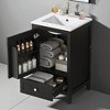 20" Bathroom Vanity with Ceramic Sink, Soft-Close Door, Storage Rack, Drawer, Freestanding MDF Cabinet - 2 of 4