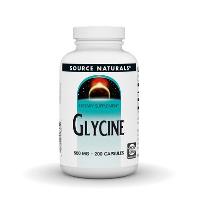 Glycine 500mg by Source Naturals, Inc.  -  200 Capsule