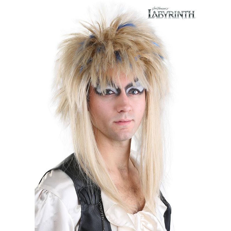 HalloweenCostumes.com One Size Fits Most  Men  Labyrinth Jareth Men's Wig, Yellow, 2 of 3