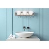 Noble Home 3-Light Bathroom 100W Vanity Light Fixture White Milk Glass Shades, Damp Rated, Satin Nickel - 4 of 4