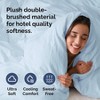 Light Blue Queen Duvet Cover Set - 90x90, 2 Pillow Shams, Zipper Ties, Soft Breathable - 3 of 4